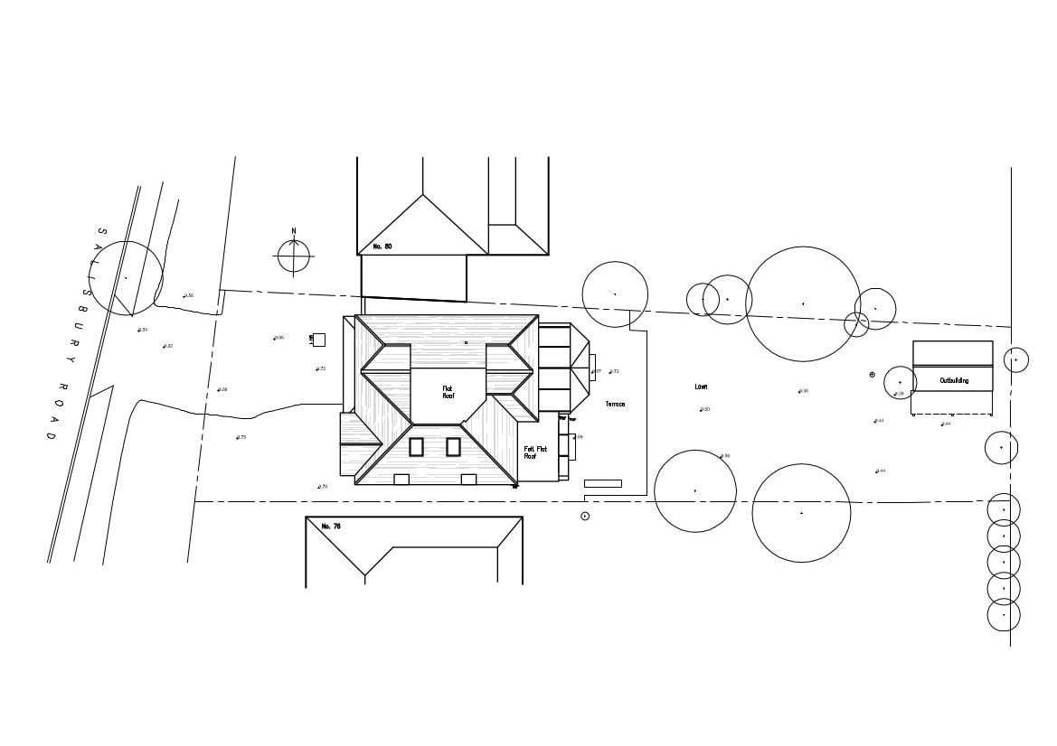 Topographic site plan